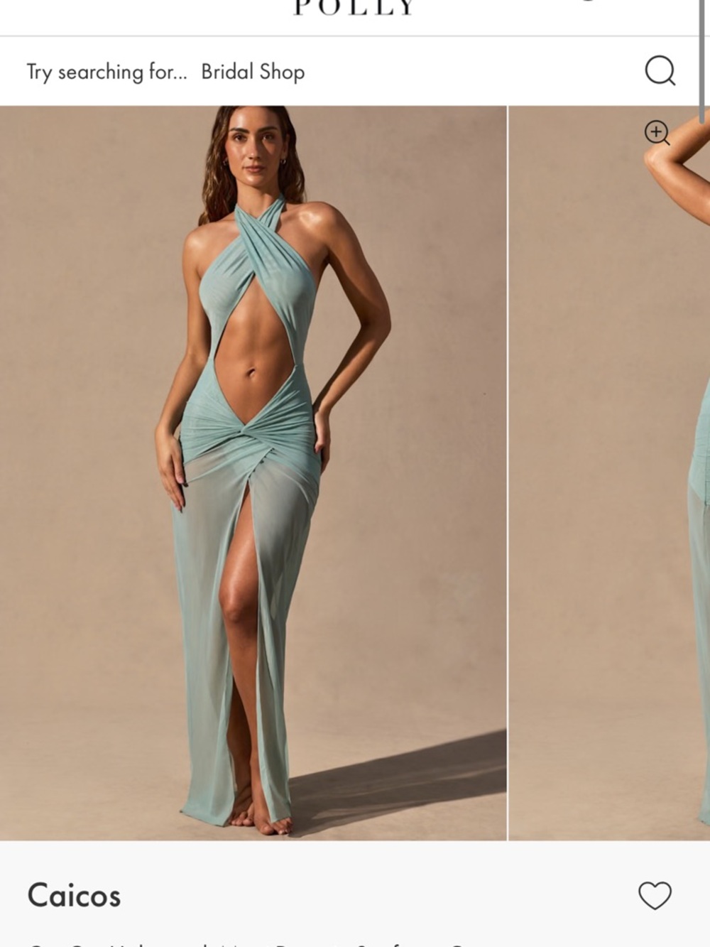 Oh Polly Caicos Maxi Dress in Light Aqua